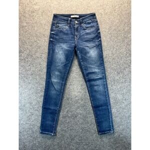 Kancan Women's Jeans‎ Size 5/26 Midrise Super Skinny Blue Stretch Denim Jeans